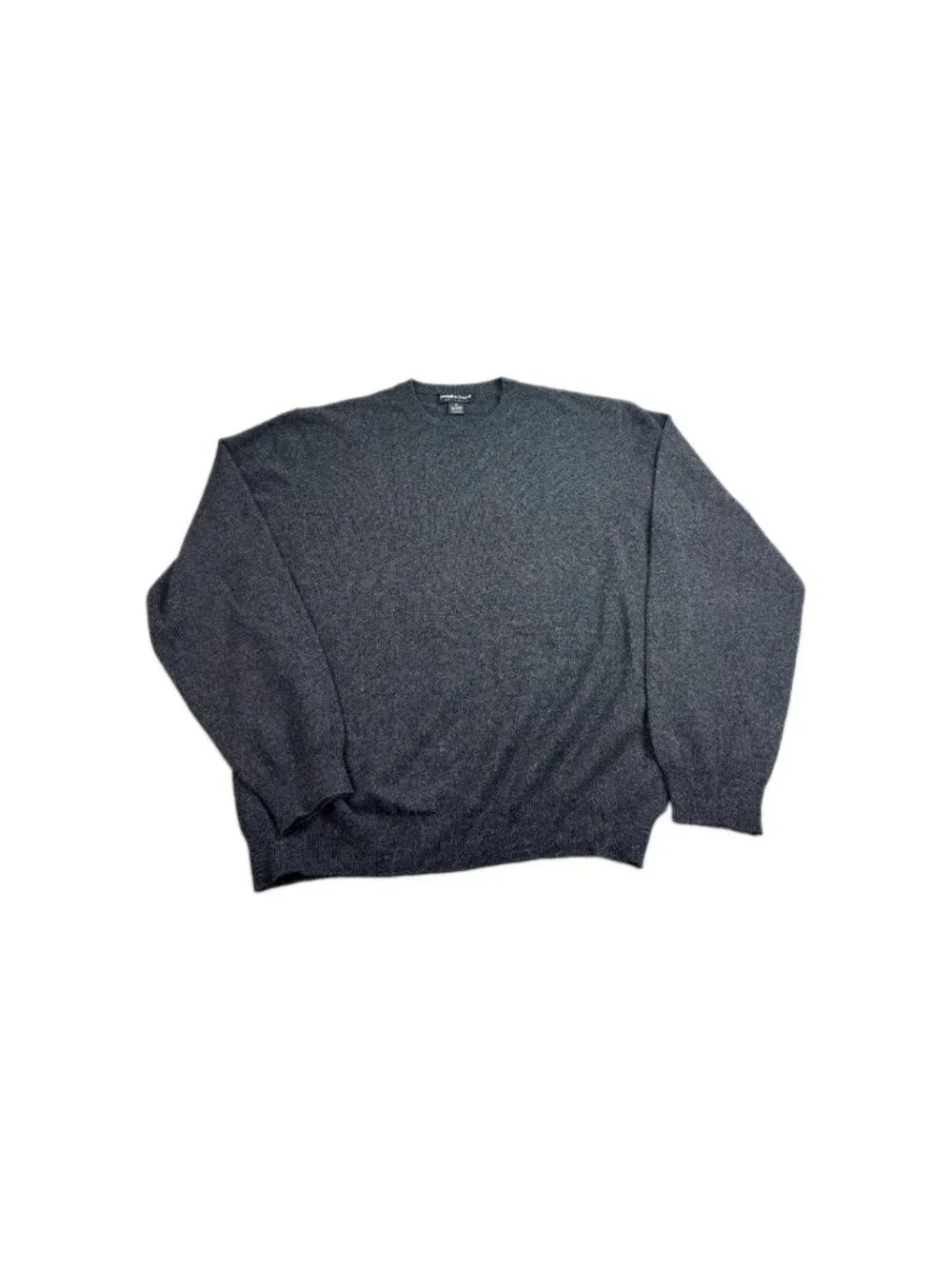 Joseph & Lyman Limited Collection Sweater Mens XL Gray Cashmere Ribbed Crew Neck